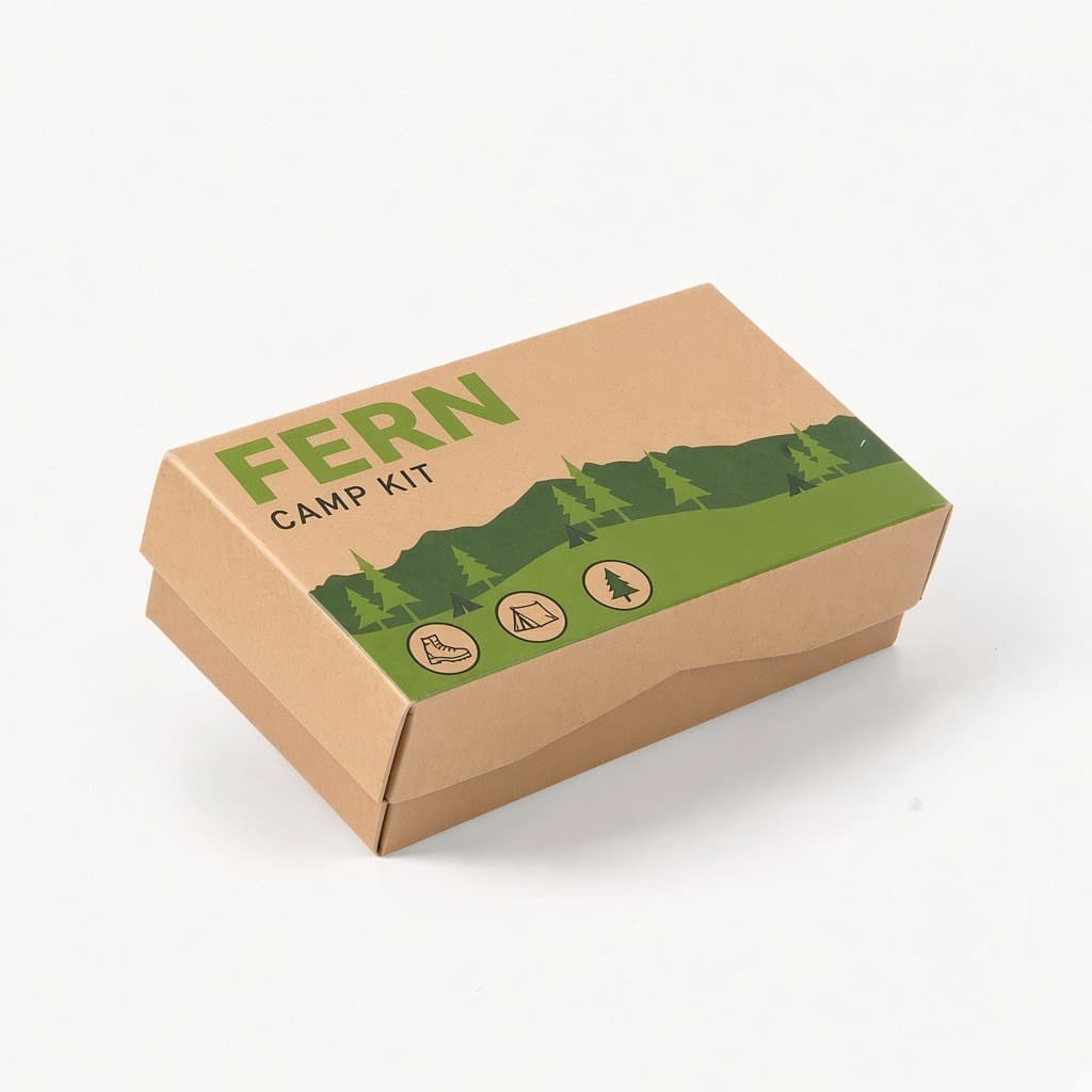 Fern kraft kapaklı tepsi