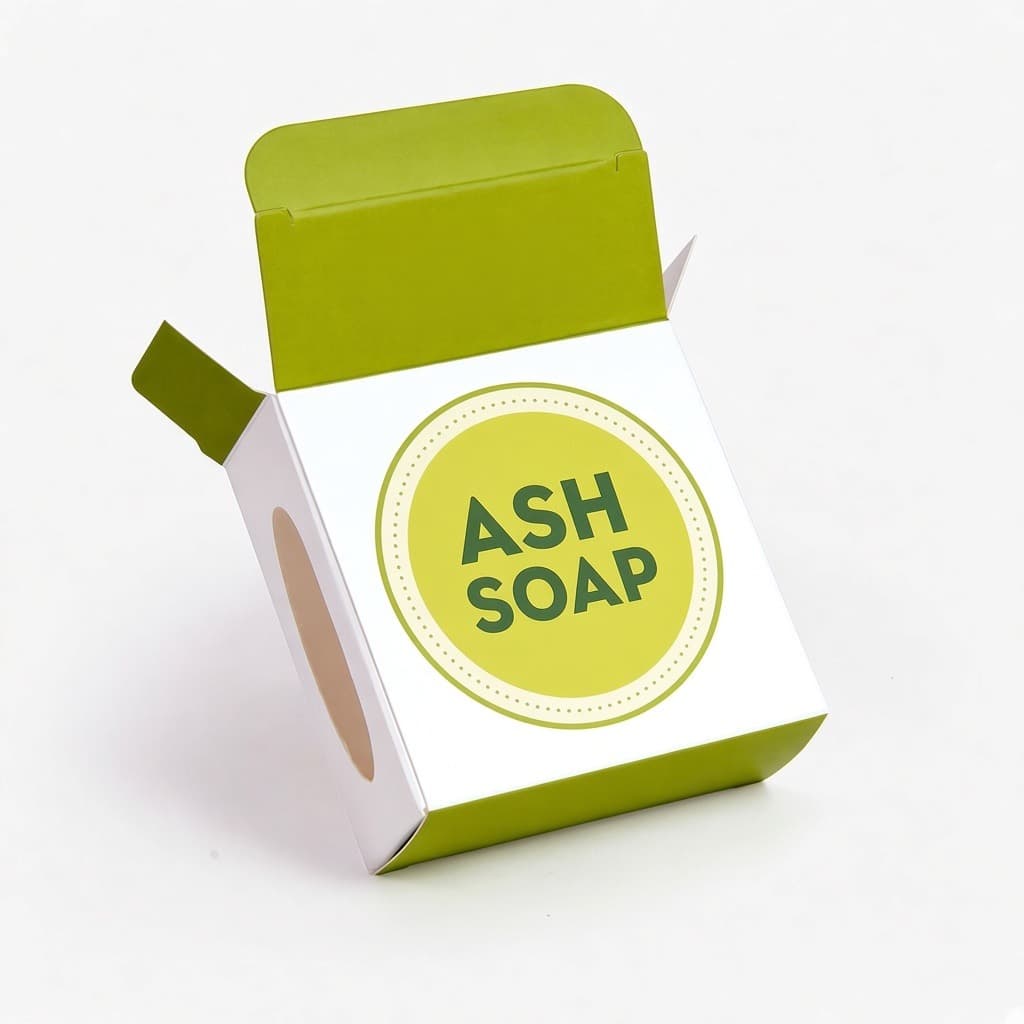 Ash sabun kutu, açık kapak