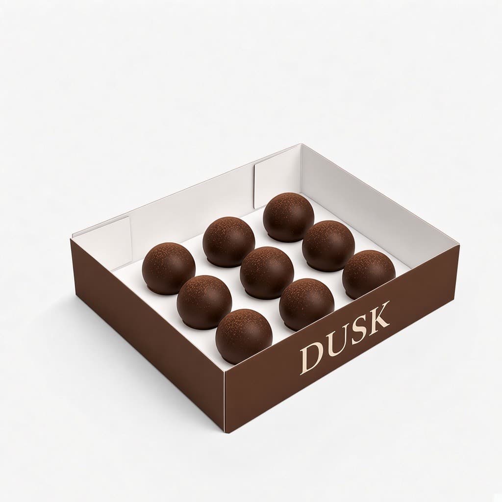 Dokuz trüfle dolu Dusk tepsi