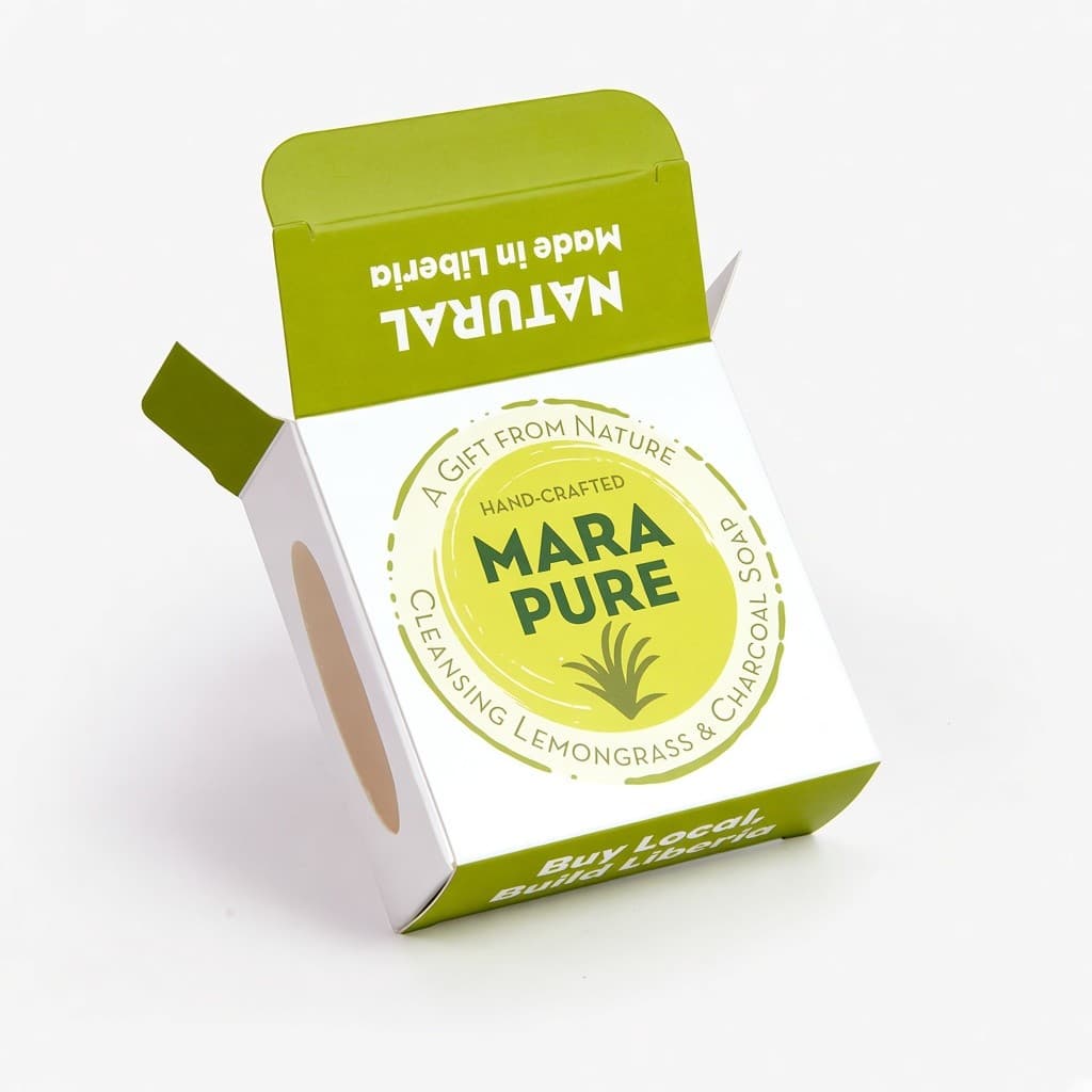 MARA PURE sabun ters geçmeli kutusu, açık kapak