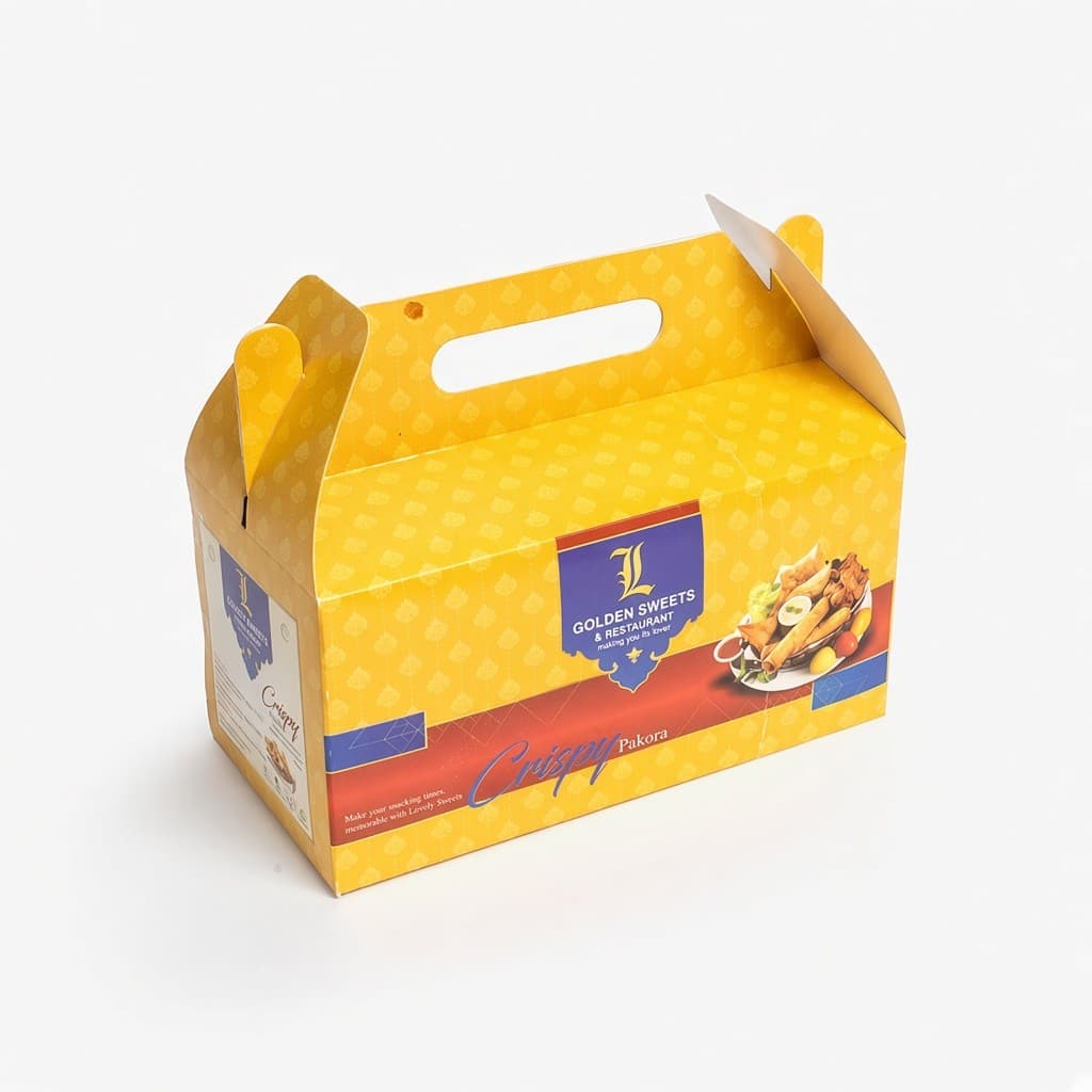 Golden Sweets çatallı gable kutu