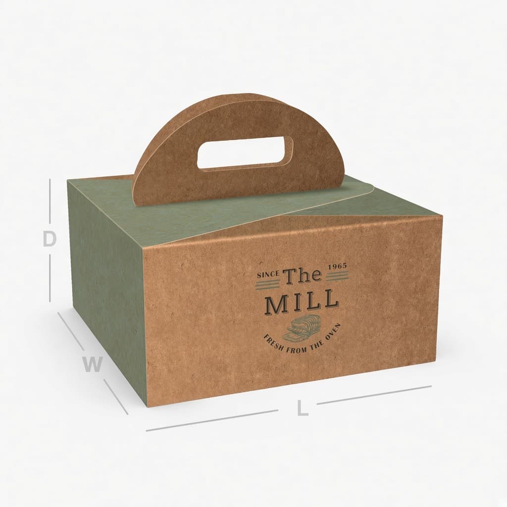 The Mill kraft saplı kutu