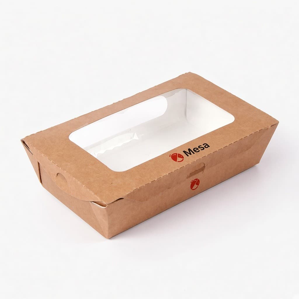 Mesa pencereli takeout kutu