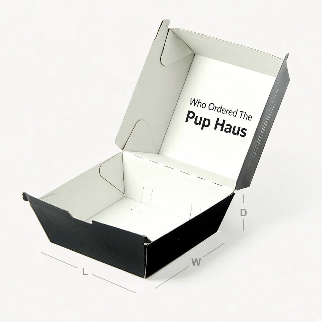 Pup Haus kutusu, açık