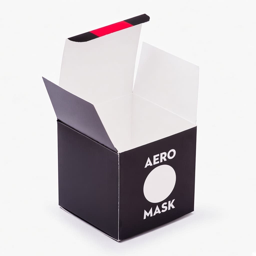 AERO maske ters geçmeli kutusu, açık kapak
