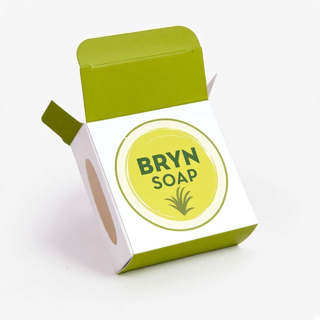 BRYN sabun ters geçmeli kutusu, açık kapak