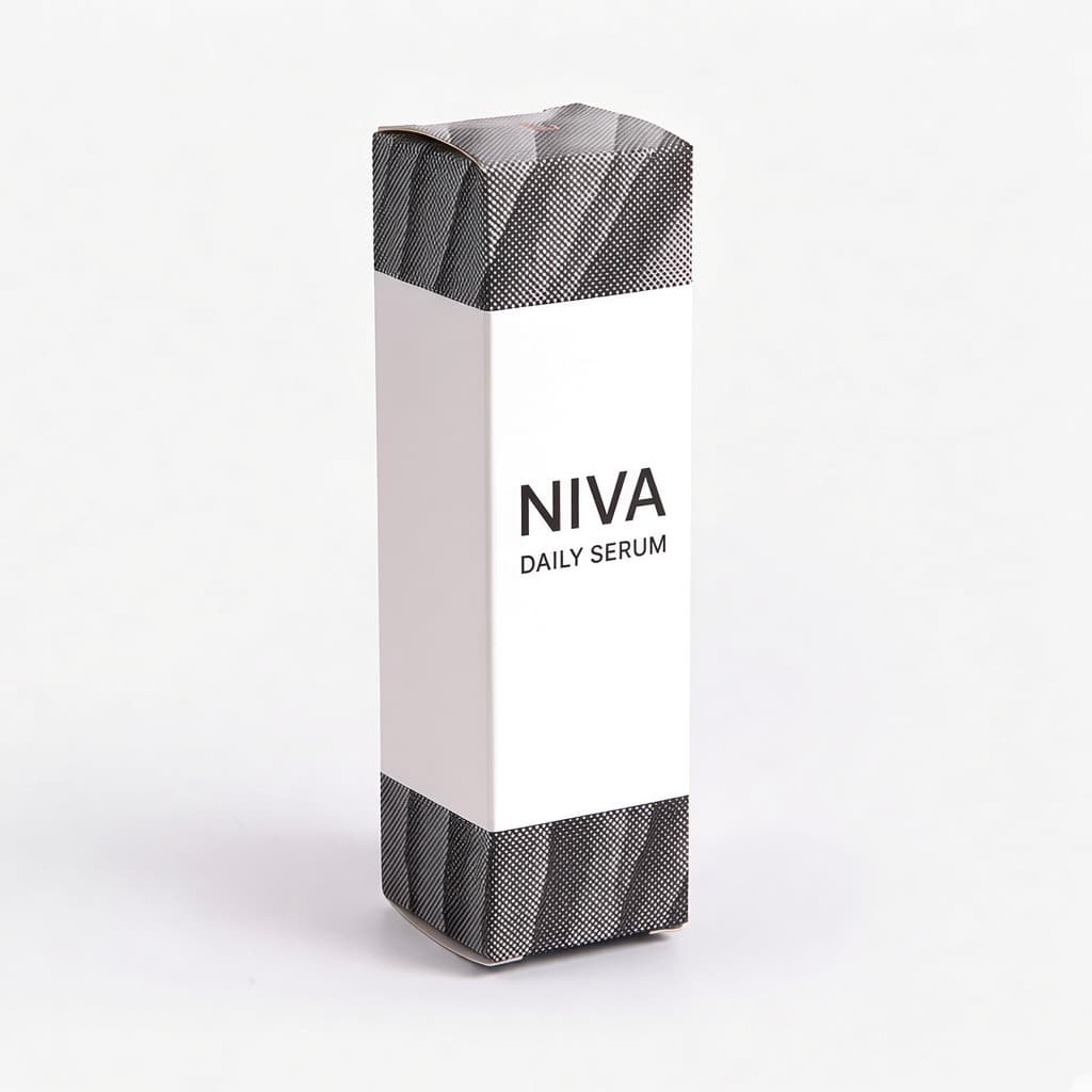 NIVA serum ters geçmeli kutusu, ön açı