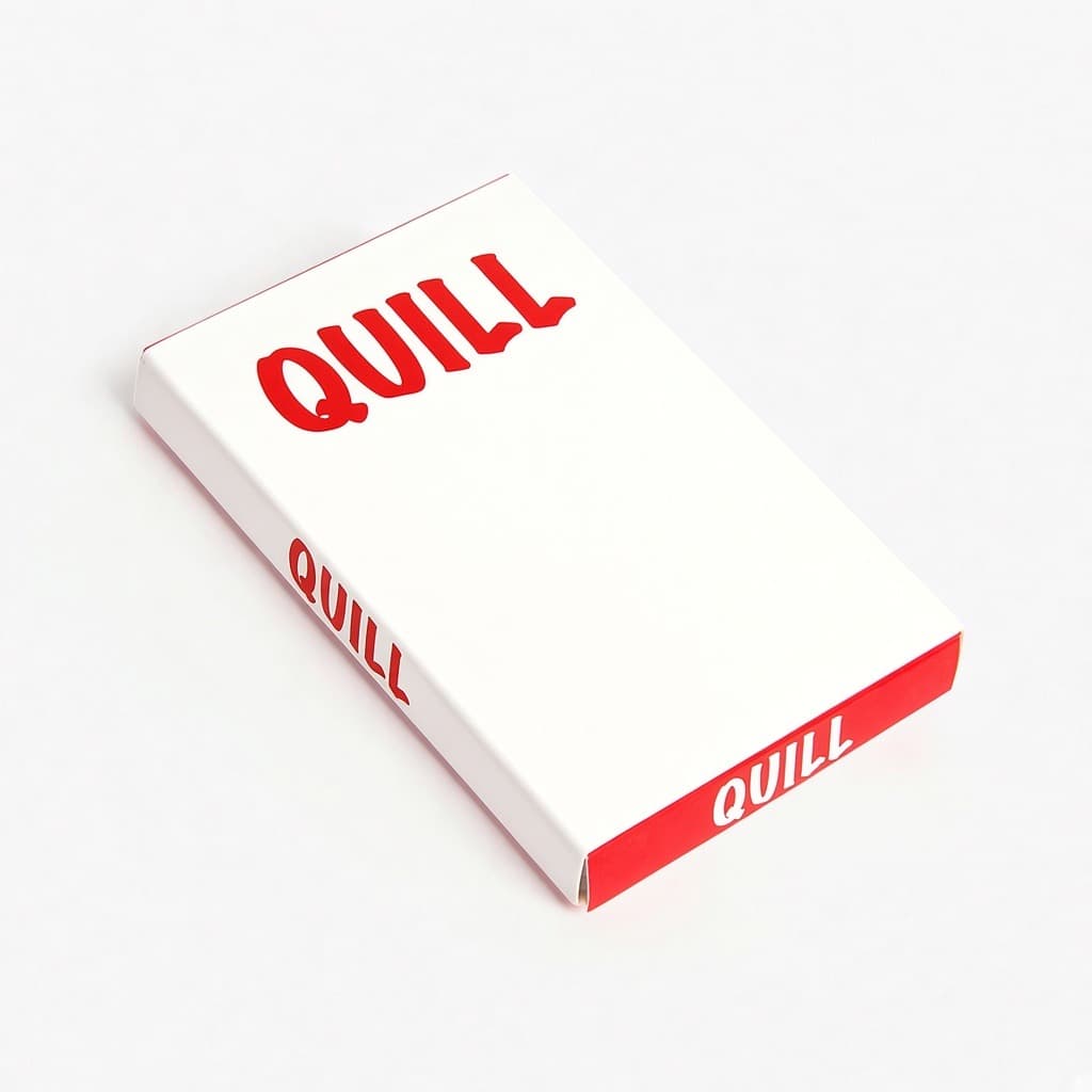 QUILL kart ters geçmeli kutusu, ön açı
