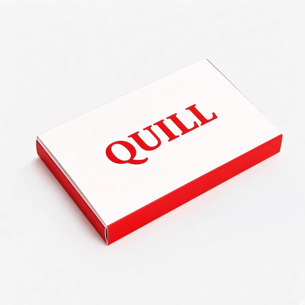 QUILL kart ters geçmeli kutusu, arka yüz