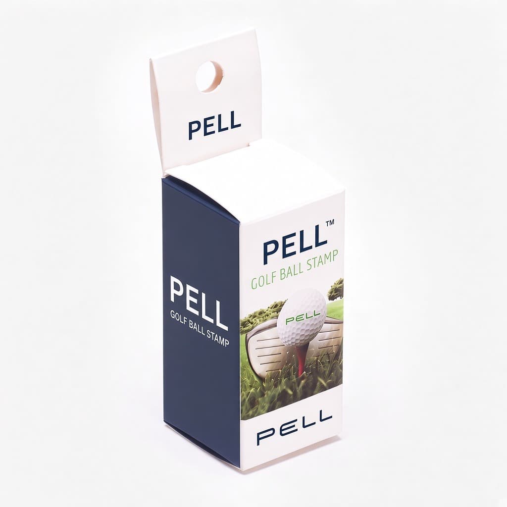 Pell golf topu damgası askılı kutu