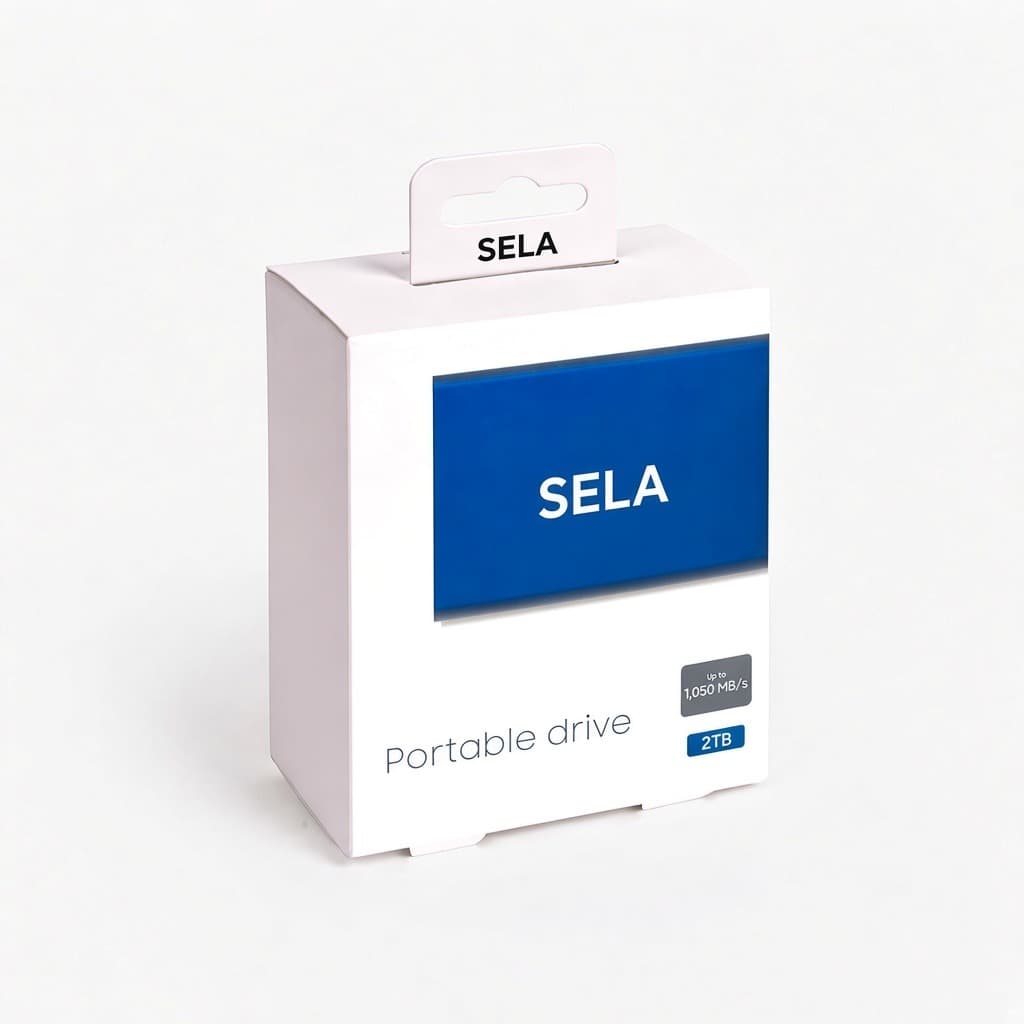 Sela mavi taşınabilir disk kutusu