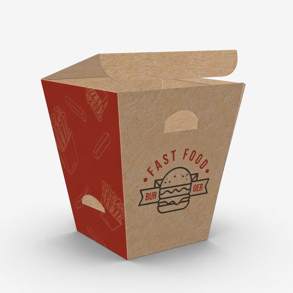 kraft patates kutusu, kapalı