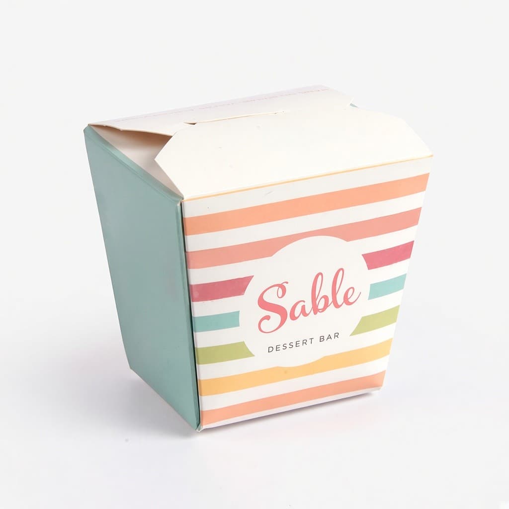 Sable çizgili tatlı kutusu