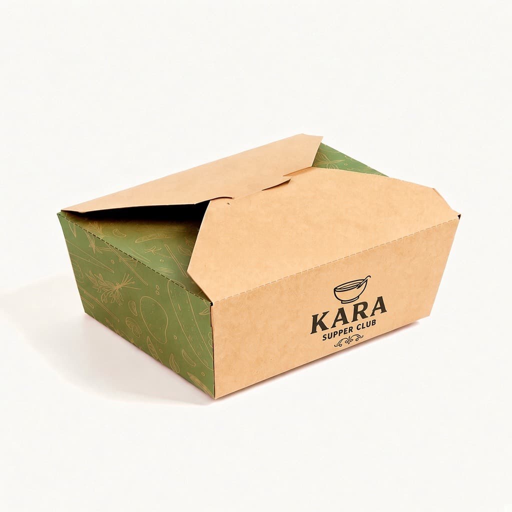 Kara tek kancalı paket kutusu
